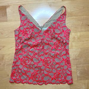 Trina Turk size large floral tank top blouse